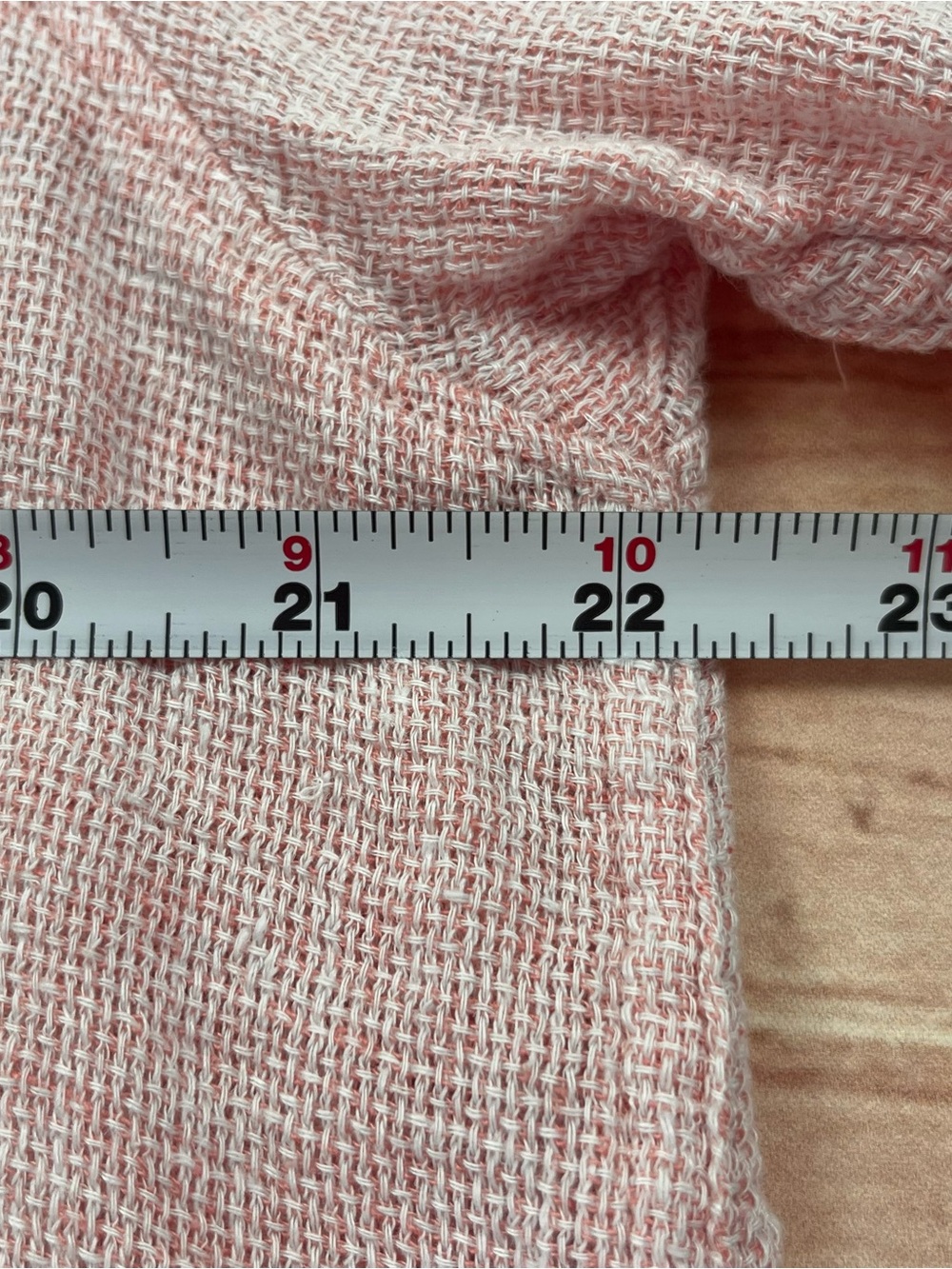 Montauk Linen Essex Crossing Mens XL Shirt Pink Woven Pocket Button Short Sleeve - Picture 7 of 10